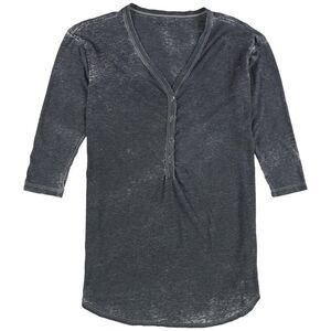 Mouchette Womens Burnout Henley Shirt, NWT